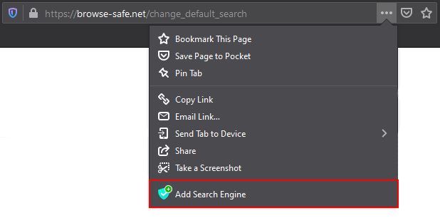 Click Add Search Engine